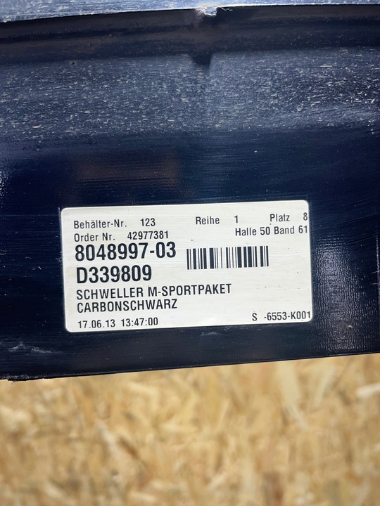 фото №9, Накладка планка порогова bmw f10 f11 m набір carbosnchwarz 416 ліва