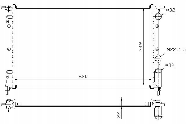 фото №2, Радіаторів двигуна renault 21 espace ii 1.7/2.0/2.2