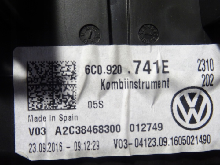 фото №8, Компьютер блок управления спидометр набор vw polo v 5 6c0 6c рестайлинг 14-17 1.4 tdi cus