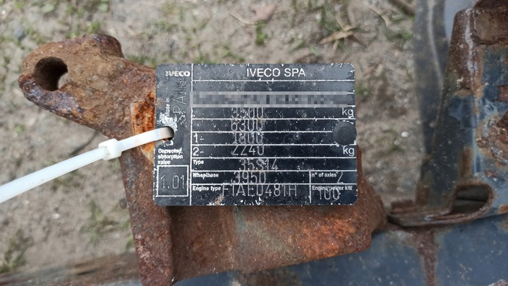 фото №6, Рама iveco daily 35s 99-14 dł. 6,60m расстояние между отверстиями 3.95m