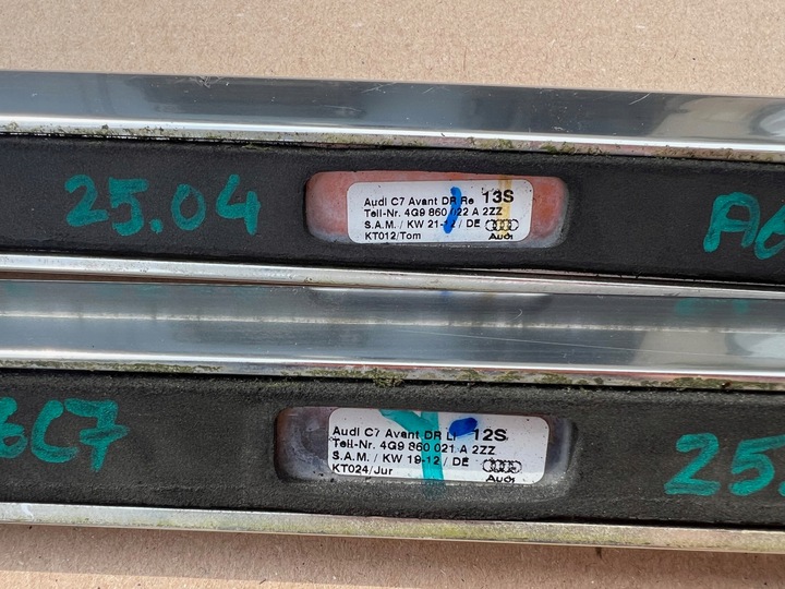 фото №9, Audi a6 c7 універсал планки планка дахова рейлінги хром ліва права 4g9860021a