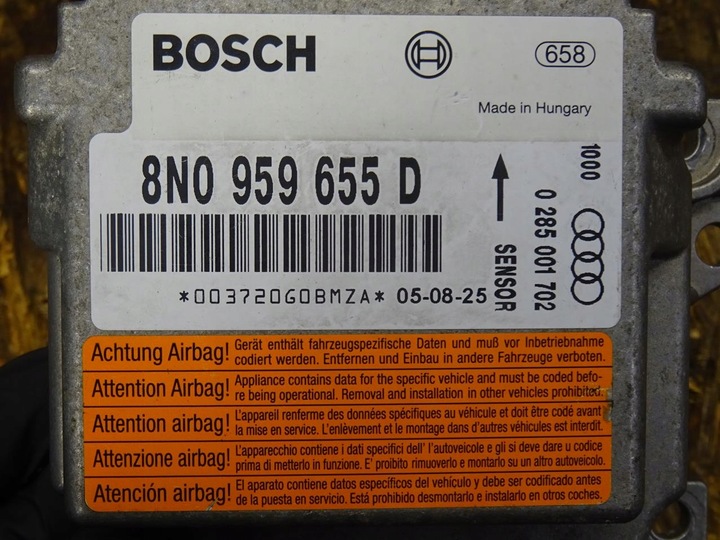 фото №7, Audi tt 8n 98-05 модуль датчик подушок подушка безпеки 8n0959655d