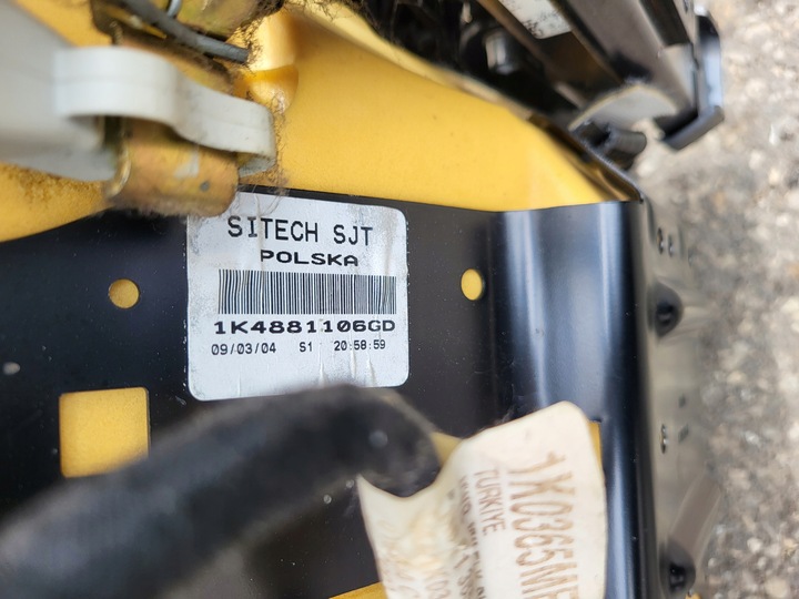 фото №13, Правый сиденье с подогревом модуль застёжка подушка безопасности подушка vw golf v 1k оригинальный номер eu