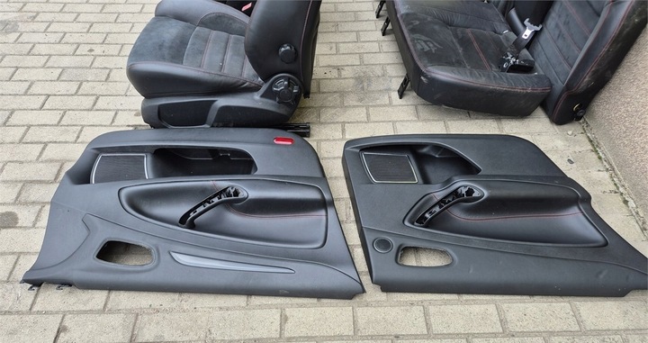 фото №9, Ford mondeo mk4 st сиденья диван кожа алькантара комплект красная нитка