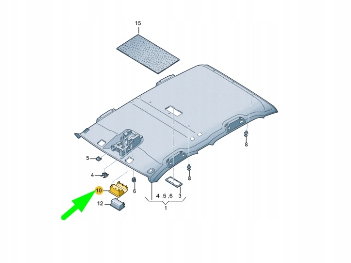 фото №9, Volkswagen amarok рама консолі даховий 2h0867489cy20 оригінальна