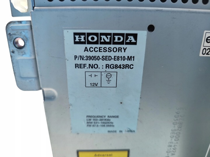фото №7, Honda accord магнітола gps магнітола 2005 estate 4/5dr 39050-sed-e810-m1 2.4