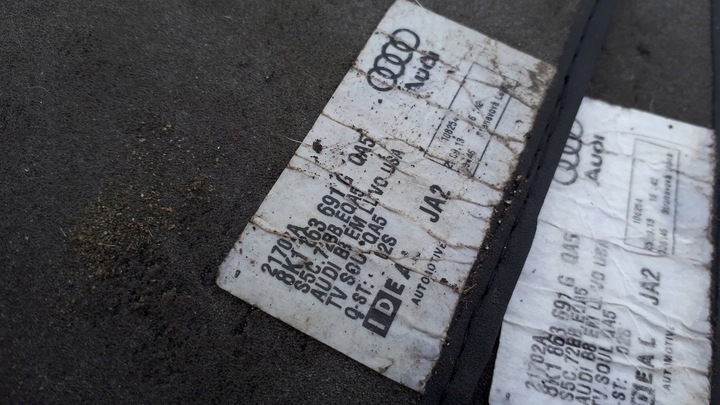 фото №13, S4 b8 рестайлинг a4 коврик коврики велюровые перед зад