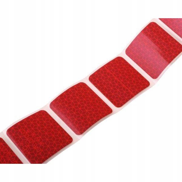 фото №2, Стрічка відбивна konturowa w segmentach червона 1m bieżący