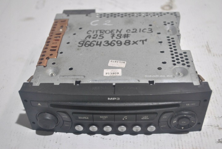 фото №1, Радиопроигрыватель cd citroen c2 c3 96643698xt