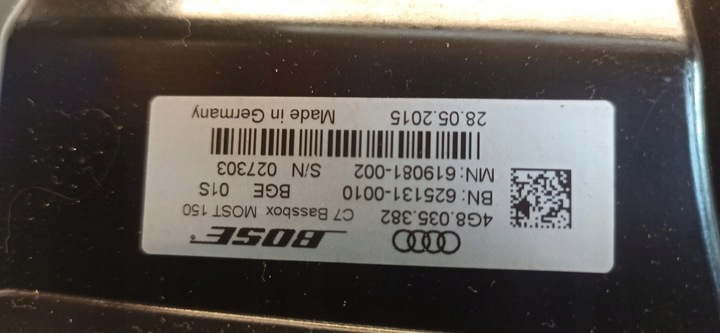 фото №5, Audi a7 4g динамік bose 4g8035382