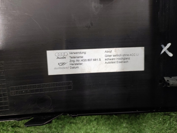 фото №8, Решётка бампера левая audi rs6 c7 4g0807681s 4g0807245a