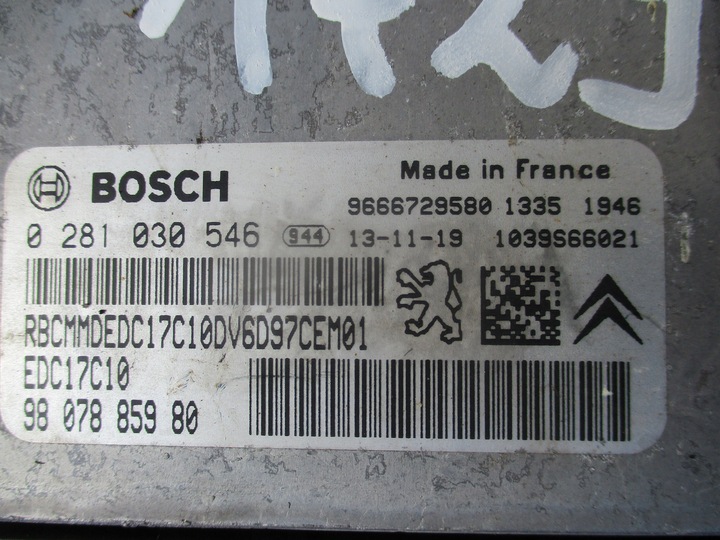 фото №3, Блок керування двигуна peugeot citroen 1.4 d 0281030545