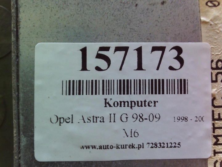 фото №6, Opel astra ii g 1.8 комп'ютер двигуна 5wk9046