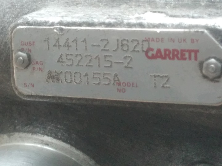 фото №6, Турбокомпресор nissan primera p11 wp11 almera n15 sunny 2,0 td 14411-2j620