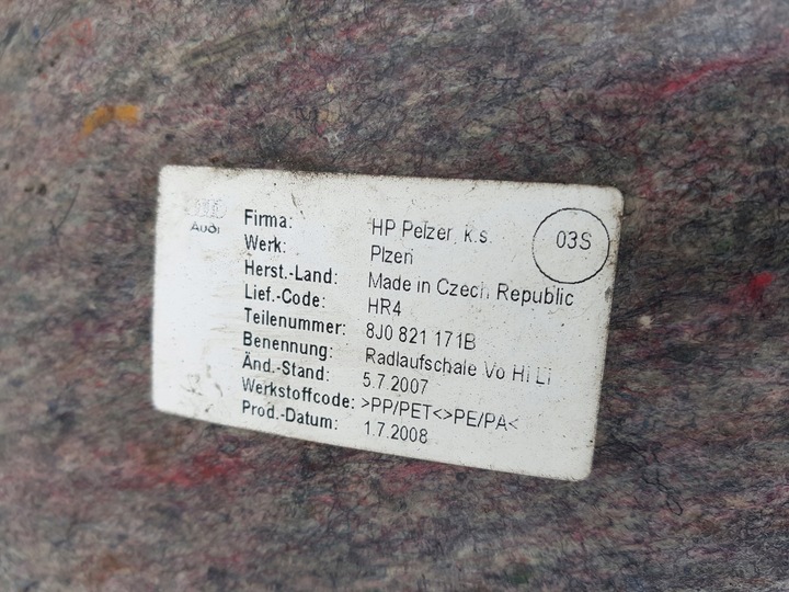 фото №5, Audi tt 8j 06-12r подкрылок левая перед