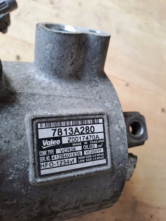 фото №6, Компрессор кондиционера 7813a280 mitsubishi space star ii 1.2b