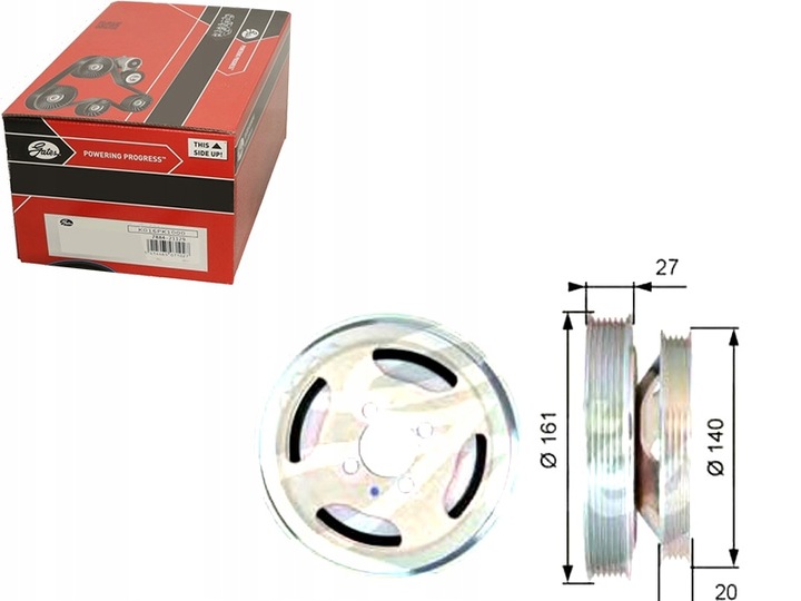 фото №1, Gates tvd1075 колесо пасове, wał колінчастий