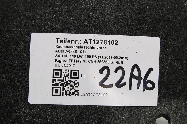 фото №8, Audi a6 підкрилок передні перед 4g0821133f 4g0821134f 4g c7 4g0 821 133 f 4g