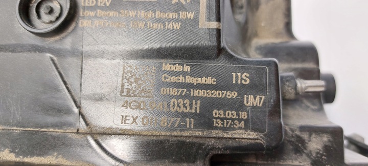 фото №15, A6 c7 рестайлінг лампа лівий перед передня ліва повний led європа