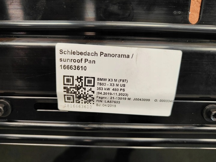 фото №8, Bmw x3 g01 lci рестайлінг панорама скляний дах sunroof люк 8068911