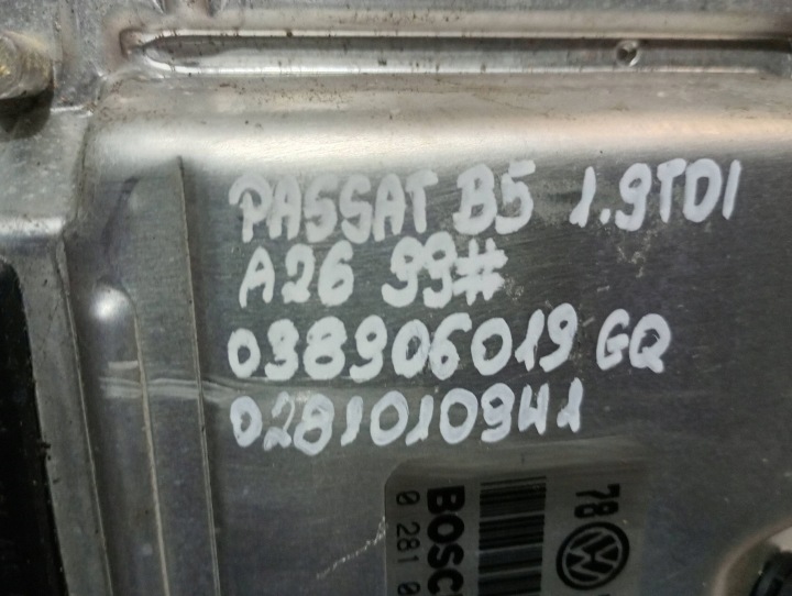 фото №7, Бортовой компьютер (эбу) двигателя vw passat b5 1.9tdi 038906019gq 0281010941
