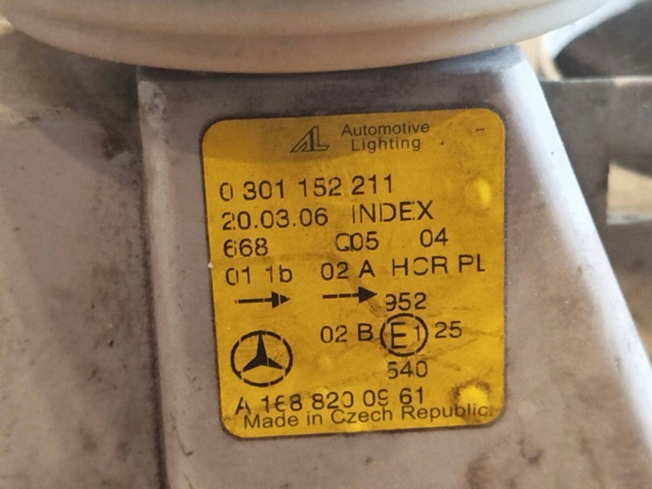 фото №16, Фара mercedes-benz a w168 a1688200961