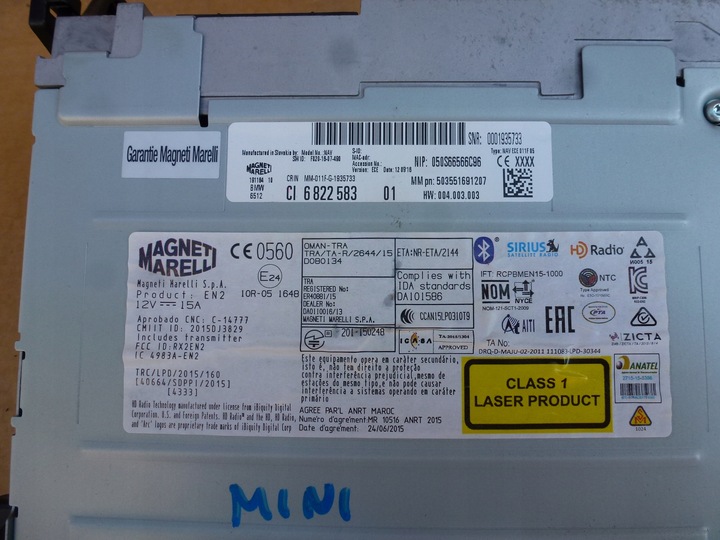 фото №6, Радіо навігація зчитувач навігації mini cooper f55 f56 16r