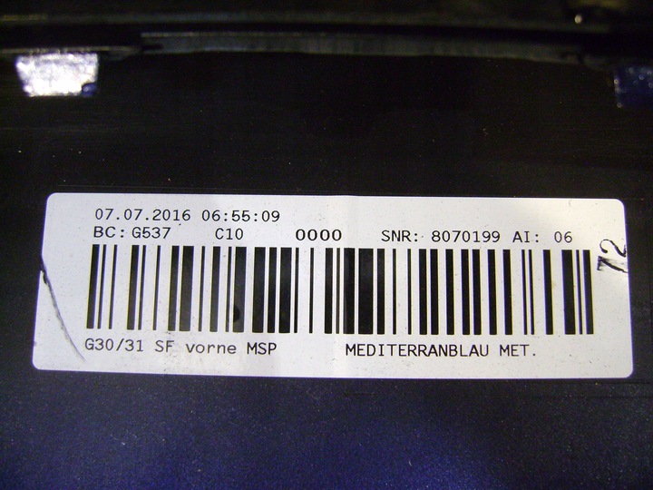 фото №10, Bmw g30 g31 м-пакет бампер переднє комплектний mediterranblau металік