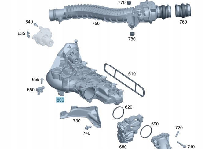 фото №1, Оригинальный коллектор всасывающий mercedes om654
