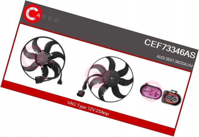 фото №1, Вентилятор радиатор одинарный - casco cef73346as