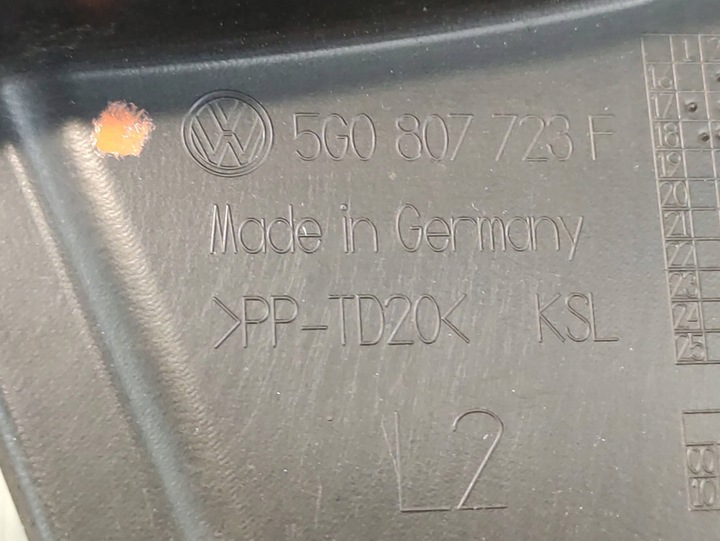 фото №7, Vw golf vii 7 5g0 рестайлінг ковзун кріплення бампера лівий перед 5g0807723f