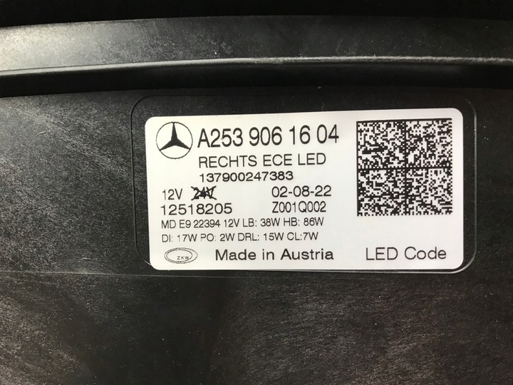 фото №15, Mercedes w253 x253 glc лампа фара правые перед multibeam led европа