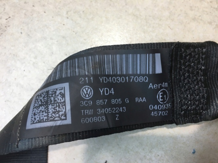 фото №8, Pas безопасности левое зад vw passat b6 3c9857805g