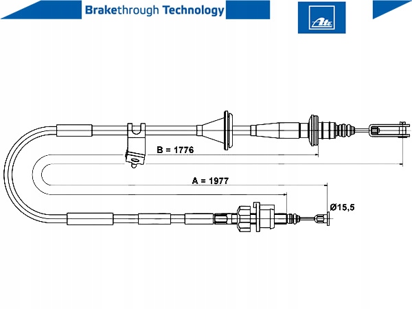 фото №2, Тягa трос зчеплення [ate]