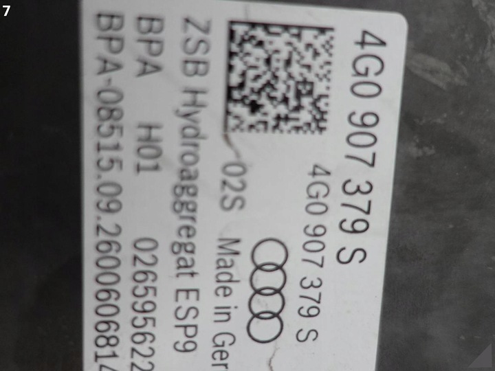 фото №8, Audi a7 4g8 a6 4g0 c7 рестайлінг 10-18 блок керування насос abs