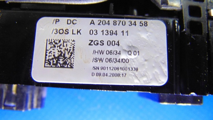 фото №3, Переключатель стекло левый перед mercedes c класс w204