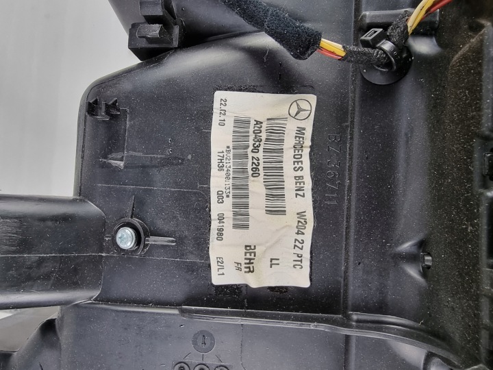 фото №8, Mercedes w204 отопитель подача воздуха a2048302260