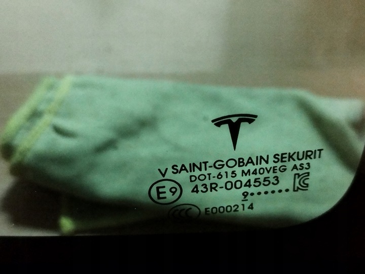 фото №3, Tesla x скло скло ліва кузовна зад задня