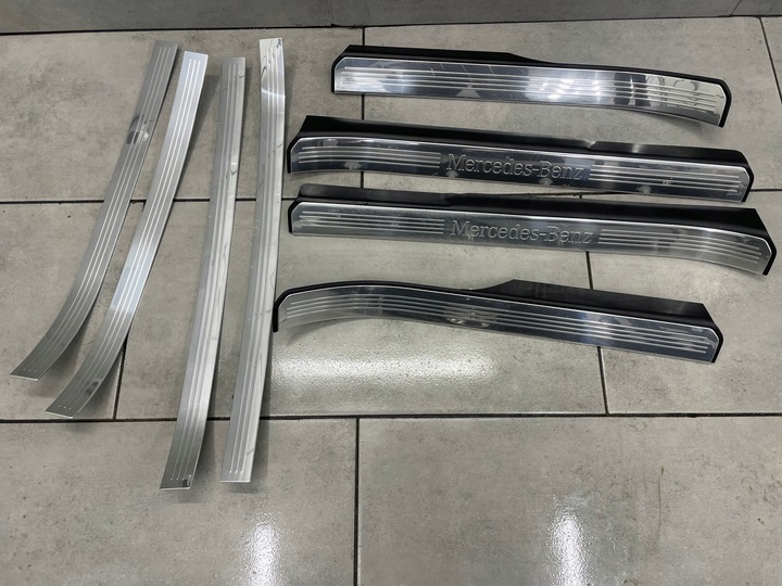 фото №1, Планки пороговые хром mercedes w221 длинный