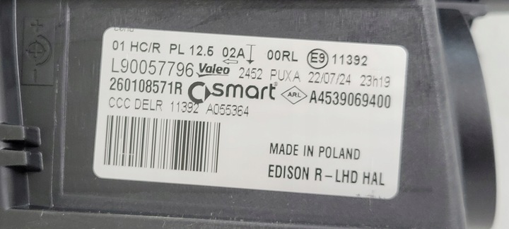 фото №7, Лампа права перед smart fortwo iii 2014- led оригінальна нова a4539069400