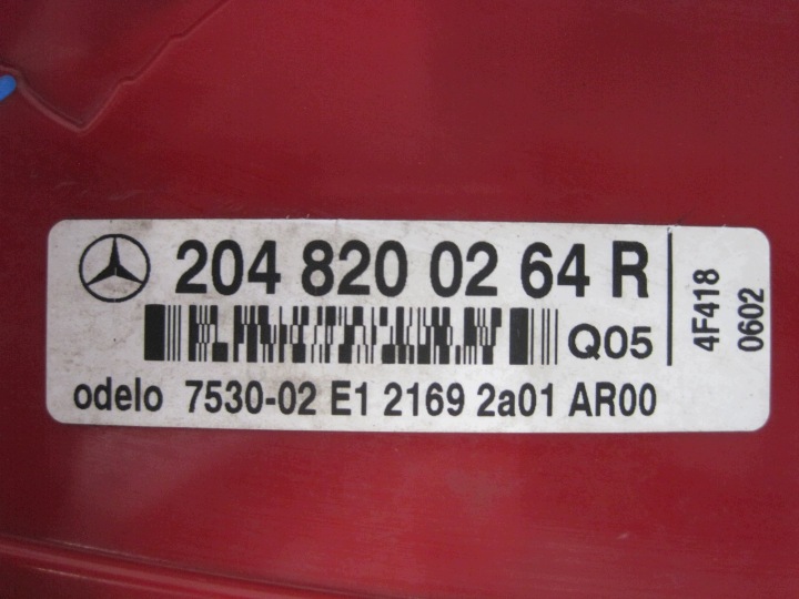 фото №10, Фара задняя правая mercedes c-klasa 204 sedan 2048200264