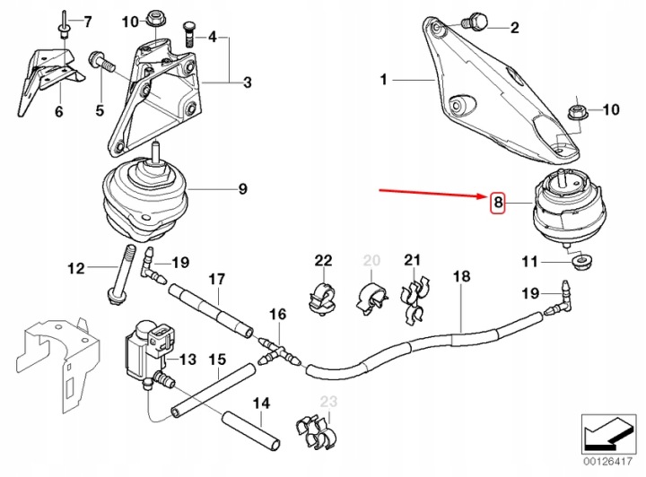 фото №7, Подушка двигуна bmw (oem) 22 11 6 750 861