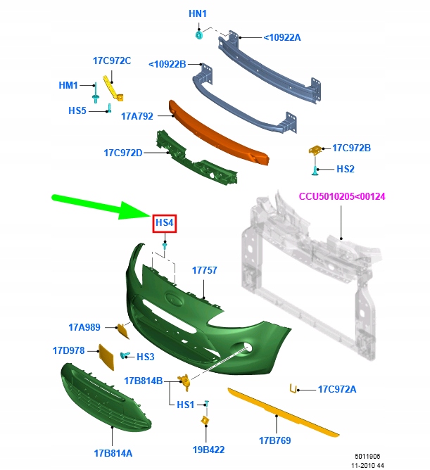 фото №8, Винт бампера передней ford ka mk1 1554719 оригинальная