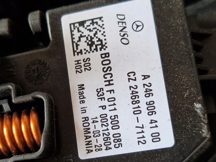 фото №4, Повітродувка вентилятор повітропровід mercedes b-klasa w246 2011- 1.5 cdi