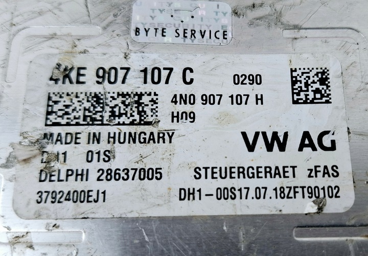 фото №7, Audi a6 a7 блок управления модуль систем усилителя водителя 4ke907107c