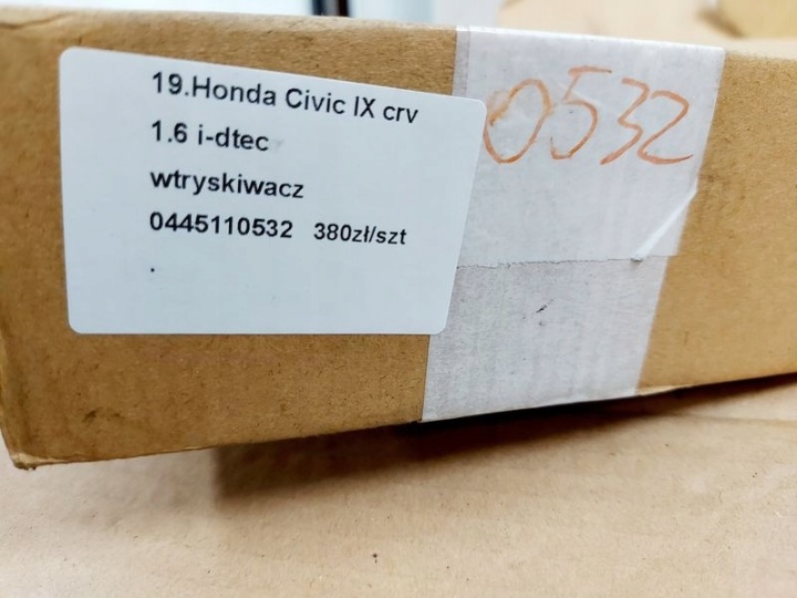 фото №7, Honda civic 9 ix crv 1.6 i-dtec форсунка форсунка пального 0445110532