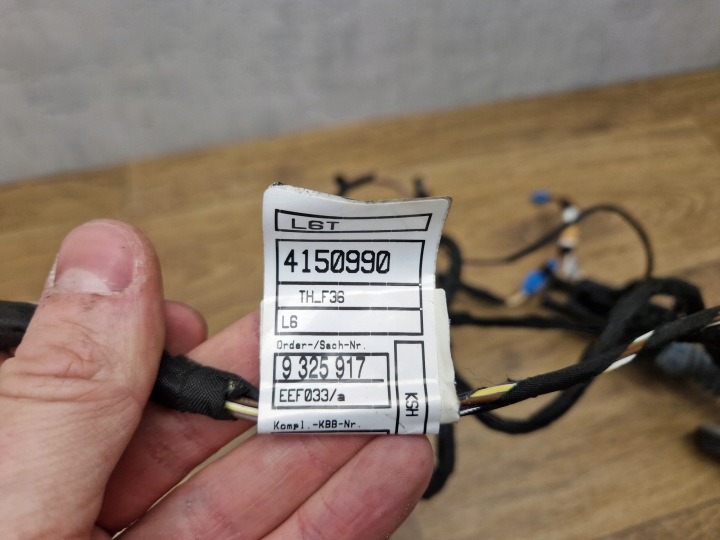 фото №6, Bmw 4 f36 трубка  джгут двері лівих ліве зад фоновий harman 9325917