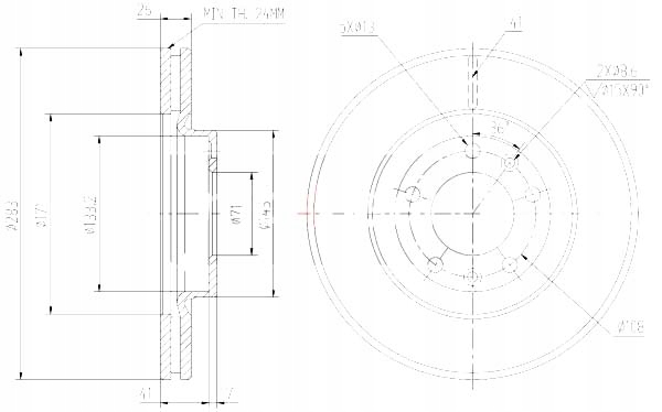 фото №1, Диски ham. 2szt peugeot p. 407 04- 508 607 xm 283