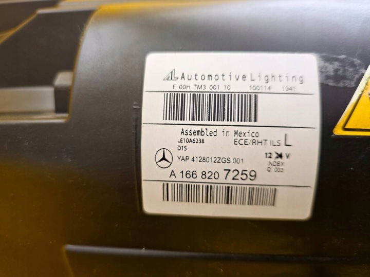 фото №11, Mercedes-benz ml w166 фара передняя левая ксенон поворотный a1668207259