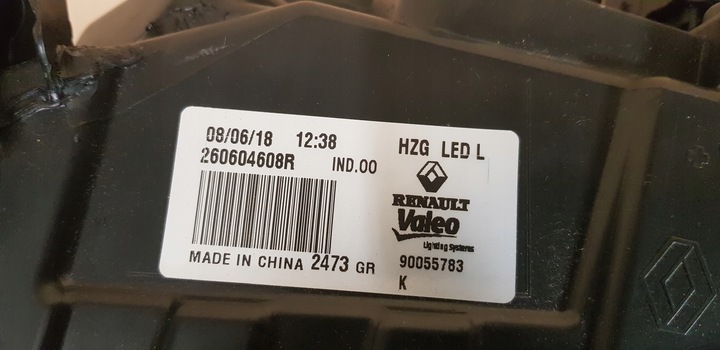 фото №7, Renault koleos ii 260604608r лампа передняя левая полный led 2018r